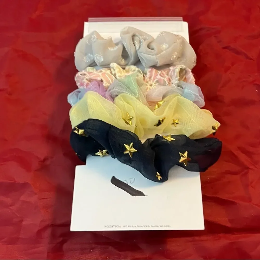BP Hair Scrunchies Accessories Stars Pack of 5 Colorful